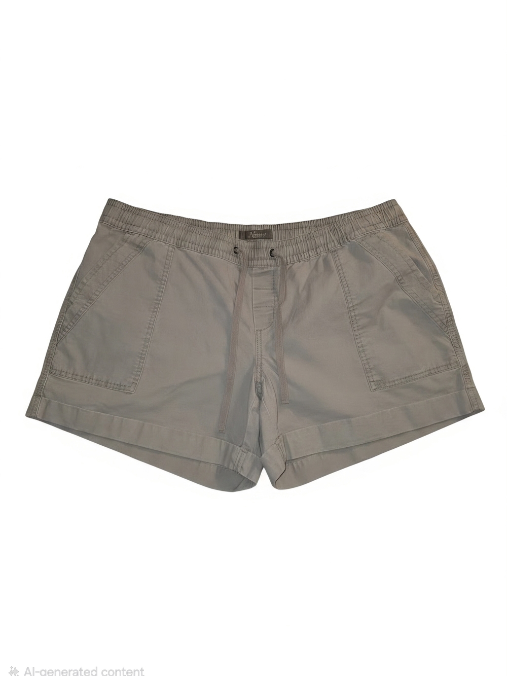 Natural Reflections Khaki Casual Drawstring Shorts